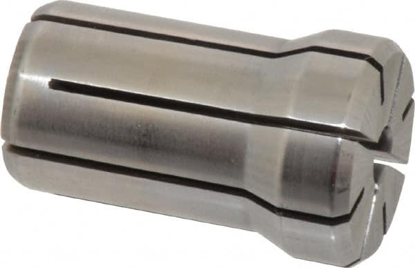 Parlec - 1/4 Inch, 15/64 to 1/4 Inch Collet Capacity, Series DA180 Double Angle Collet - 1.639 Inch Overall Length, 1.025 Inch Overall Diameter - Exact Industrial Supply