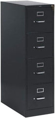 Hon - 15" Wide x 52" High x 26-1/2" Deep, 4 Drawer Vertical File with Lock - Steel, Charcoal - Benchmark Tooling