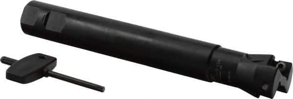 Seco - 1-1/4" Cut Diam, 0.43" Max Depth of Cut, 1" Shank Diam, Indexable Plunge End Mill - Weldon Shank, SCET 1206 Insert Style, R217.79-12A Toolholder Style, Through Coolant - Benchmark Tooling