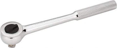 Stanley - 1/2" Drive Round Head Ratchet - Chrome Finish, 10" OAL - Benchmark Tooling