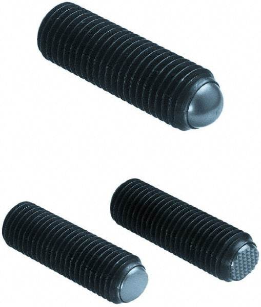 Gibraltar - 25mm OAL, Steel, Headless Plain Flat Face Ball End Clamping Screw - 2,023 Lb Max Load, 4mm Ball Diam - Benchmark Tooling