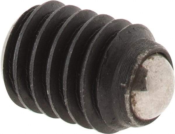 Gibraltar - 6mm OAL, Steel, Headless Rolling Ball End Clamping Screw - 786 Lb Max Load, 2.5mm Ball Diam - Benchmark Tooling