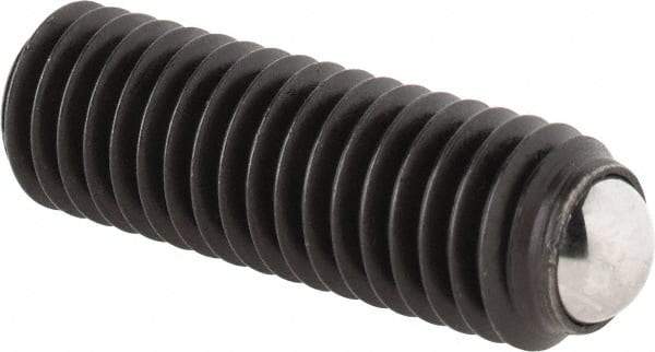 Gibraltar - 26.2mm OAL, Steel, Headless Rolling Ball End Clamping Screw - 3,272 Lb Max Load, 5.5mm Ball Diam - Benchmark Tooling