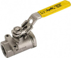 Apollo - 1/2" Pipe, Standard Port, Stainless Steel Standard Ball Valve - 2 Piece, NPT Ends, Locking Lever Handle, 600 WOG, 150 WSP - Benchmark Tooling