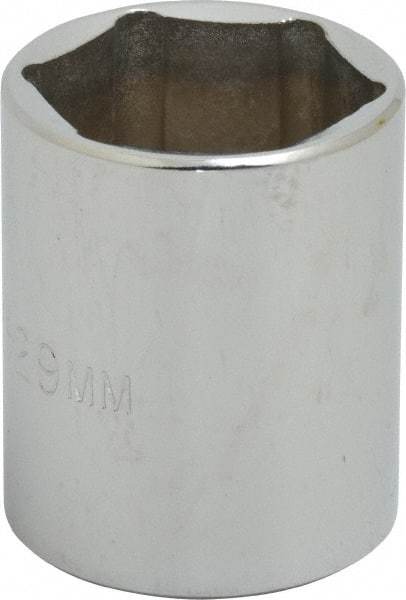 Proto - 1/2" Drive, Standard Hand Socket - 6 Points, 1-3/4" OAL, Chrome Finish - Benchmark Tooling