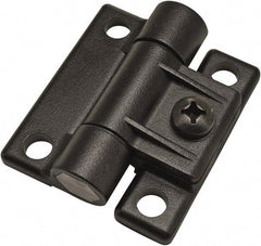 80/20 Inc. - 1-7/16" Long x 1-11/16" Wide x 12.7mm Thick, Adjustable Hinge - Black Acetal, No Finish - Benchmark Tooling