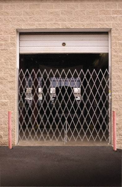 Illinois Engineered Products - 90" High Single Folding Gate - Galvanized Steel, Silver - Benchmark Tooling