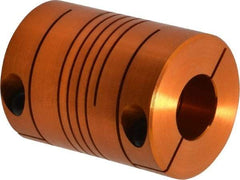 Lovejoy - 1/2" Max Bore Diam, Flexible Screw Hub Coupling - 1.12" OD, 1-1/2" OAL, Anodized Aluminum - Benchmark Tooling