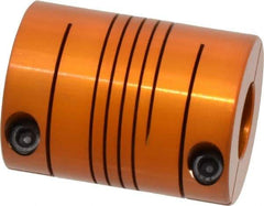 Lovejoy - 1/2" Max Bore Diam, Flexible Screw Hub Coupling - 1.12" OD, 1-1/2" OAL, Anodized Aluminum - Benchmark Tooling