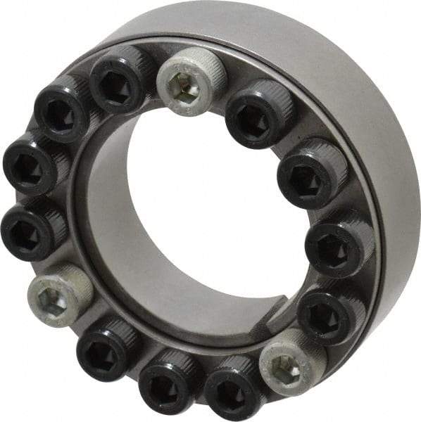 Climax Metal Products - M8 Thread, 2" Bore Diam, 3.346" OD, Shaft Locking Device - 14 Screws, 22,991 Lb Axial Load, 3.346" OAW, 0.787" Thrust Ring Width - Benchmark Tooling