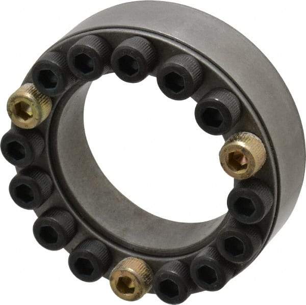 Climax Metal Products - M8 Thread, 2-7/16" Bore Diam, 3.74" OD, Shaft Locking Device - 16 Screws, 26,275 Lb Axial Load, 3.74" OAW, 0.787" Thrust Ring Width - Benchmark Tooling