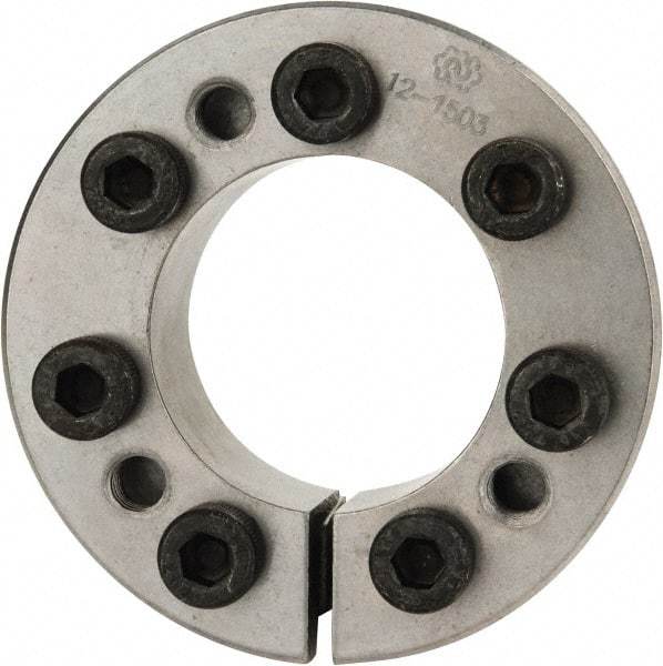 Climax Metal Products - M8 Thread, 1-3/4" Bore Diam, 2.953" OD, Shaft Locking Device - 7 Screws, 16,206 Lb Axial Load, 3.287" OAW, 0.787" Thrust Ring Width, 1,182 Ft/Lb Max Torque - Benchmark Tooling