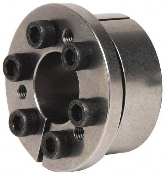 Climax Metal Products - M6 Thread, 28mm Bore Diam, 55mm OD, Shaft Locking Device - 6 Screws, 7,518 Lb Axial Load, 2.421" OAW, 0.669" Thrust Ring Width, 345 Ft/Lb Max Torque - Benchmark Tooling