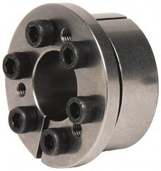 Climax Metal Products - M6 Thread, 28mm Bore Diam, 55mm OD, Shaft Locking Device - 6 Screws, 7,518 Lb Axial Load, 2.421" OAW, 0.669" Thrust Ring Width, 345 Ft/Lb Max Torque - Benchmark Tooling