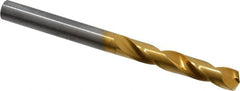 Guhring - Letter I 140° Solid Carbide Jobber Drill - TiN Finish, Right Hand Cut, Spiral Flute, Straight Shank, 83mm OAL, SU Point - Benchmark Tooling