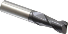 Accupro - 5/8", 2 Flute, Single End, Solid Carbide, 0.06" Corner Radius End Mill - 3-1/2" OAL, 40° Helix, Right Hand Flute, 1-1/4" LOC, Right Hand Cut - Benchmark Tooling