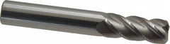 Accupro - 3/8", 4 Flute, Single End, Solid Carbide, 0.06" Corner Radius End Mill - 2-1/2" OAL, 40° Helix, Right Hand Flute, 7/8" LOC, Right Hand Cut - Benchmark Tooling