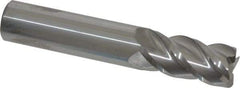 Accupro - 5/8", 4 Flute, Single End, Solid Carbide, 0.02" Corner Radius End Mill - 3-1/2" OAL, 40° Helix, Right Hand Flute, 1-1/4" LOC, Right Hand Cut - Benchmark Tooling