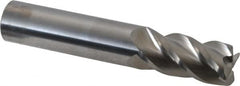 Accupro - 5/8", 4 Flute, Single End, Solid Carbide, 0.045" Corner Radius End Mill - 3-1/2" OAL, 40° Helix, Right Hand Flute, 1-1/4" LOC, Right Hand Cut - Benchmark Tooling