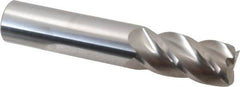 Accupro - 3/4", 4 Flute, Single End, Solid Carbide, 0.015" Corner Radius End Mill - 4" OAL, 40° Helix, Right Hand Flute, 1-1/2" LOC, Right Hand Cut - Benchmark Tooling