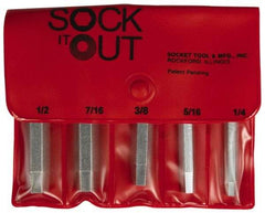 Sock It Out - Flat Head Cap Screw Extractor Set - 1/4 to 1/2 Size Range - Benchmark Tooling