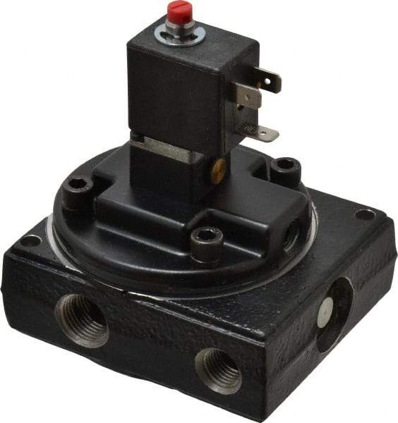 Norgren - 1.5 CV Rate, 1/4" NPT Inlet 1/4 Basic Valves - 1/4" NPT Inlet, Poppet Valve, Solenoid Actuator - Benchmark Tooling