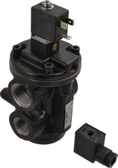 Norgren - 4.6 CV Rate, 1/2" NPT Inlet 1/2 Basic Valves - 1/2" NPT Inlet, Poppet Valve, Solenoid Actuator - Benchmark Tooling