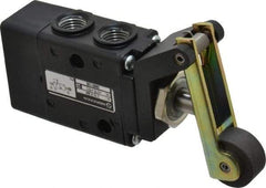 Norgren - 0.98 CV Rate, 1/4" NPT Inlet 3/2 Super Mechanical Valve - 1/4" NPT Inlet, Packed Spool Valve, Roller Lever Actuator - Benchmark Tooling