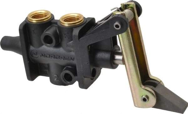 Norgren - 0.34 CV Rate, 1/8" NPT Inlet 3/2 Super Mechanical Valve - 1/8" NPT Inlet, Packed Spool Valve, One Way, Trip Actuator - Benchmark Tooling