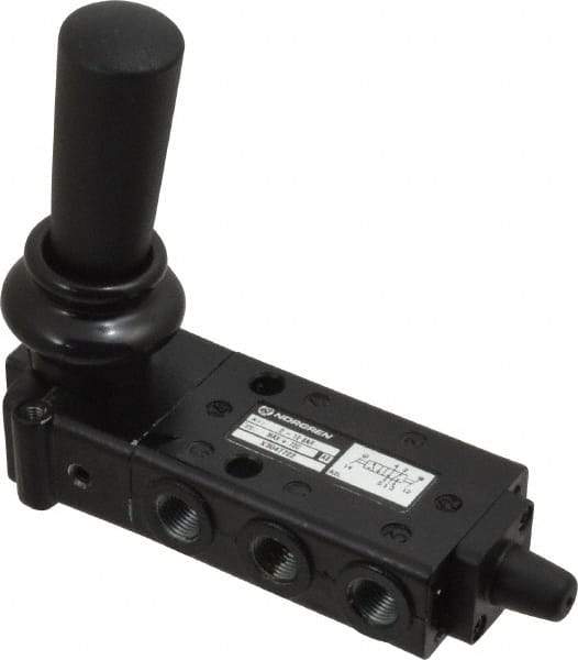 Norgren - 1/8" NPT Packed Spool Valve - Lever Type, Lever Activation & 0.34 CV Rate - Benchmark Tooling