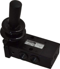 Norgren - 1/4" NPT Packed Spool Valve - Lever Type, Spring Activation & 0.98 CV Rate - Benchmark Tooling