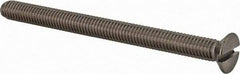 Value Collection - M6x1.00 Metric Coarse, 75mm OAL Slotted Drive Machine Screw - Flat Head, Grade 18-8 & A2 Stainless Steel, Uncoated, Without Washer - Benchmark Tooling