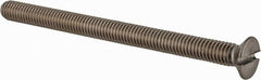 Value Collection - M6x1.00 Metric Coarse, 80mm OAL Slotted Drive Machine Screw - Flat Head, Grade 18-8 & A2 Stainless Steel, Uncoated, Without Washer - Benchmark Tooling