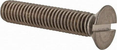 Value Collection - M8x1.25 Metric Coarse, 40mm OAL Slotted Drive Machine Screw - Flat Head, Grade 18-8 & A2 Stainless Steel, Uncoated, Without Washer - Benchmark Tooling