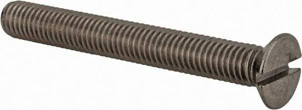 Value Collection - M8x1.25 Metric Coarse, 65mm OAL Slotted Drive Machine Screw - Flat Head, Grade 18-8 & A2 Stainless Steel, Uncoated, Without Washer - Benchmark Tooling