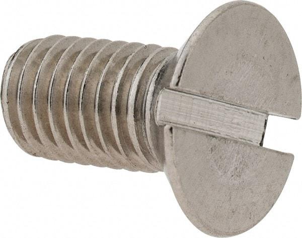 Value Collection - M10x1.50 Metric Coarse, 20mm OAL Slotted Drive Machine Screw - Flat Head, Grade 18-8 & A2 Stainless Steel, Uncoated, Without Washer - Benchmark Tooling