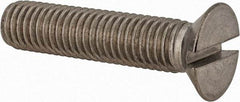 Value Collection - M10x1.50 Metric Coarse, 45mm OAL Slotted Drive Machine Screw - Flat Head, Grade 18-8 & A2 Stainless Steel, Uncoated, Without Washer - Benchmark Tooling