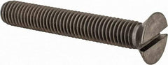 Value Collection - M10x1.50 Metric Coarse, 65mm OAL Slotted Drive Machine Screw - Flat Head, Grade 18-8 & A2 Stainless Steel, Uncoated, Without Washer - Benchmark Tooling