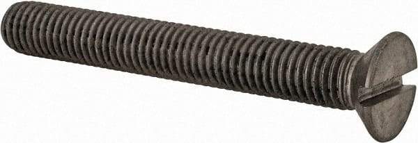 Value Collection - M10x1.50 Metric Coarse, 75mm OAL Slotted Drive Machine Screw - Flat Head, Grade 18-8 & A2 Stainless Steel, Uncoated, Without Washer - Benchmark Tooling