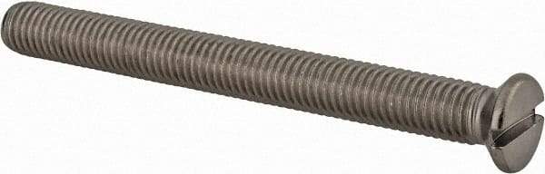 Value Collection - M10x1.50 Metric Coarse, 100mm OAL Slotted Drive Machine Screw - Flat Head, Grade 18-8 & A2 Stainless Steel, Uncoated, Without Washer - Benchmark Tooling