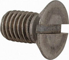 Value Collection - M12x1.75 Metric Coarse, 20mm OAL Slotted Drive Machine Screw - Flat Head, Grade 18-8 & A2 Stainless Steel, Uncoated, Without Washer - Benchmark Tooling