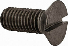 Value Collection - M12x1.75 Metric Coarse, 30mm OAL Slotted Drive Machine Screw - Flat Head, Grade 18-8 & A2 Stainless Steel, Uncoated, Without Washer - Benchmark Tooling