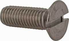Value Collection - M12x1.75 Metric Coarse, 35mm OAL Slotted Drive Machine Screw - Flat Head, Grade 18-8 & A2 Stainless Steel, Uncoated, Without Washer - Benchmark Tooling