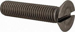 Value Collection - M12x1.75 Metric Coarse, 55mm OAL Slotted Drive Machine Screw - Flat Head, Grade 18-8 & A2 Stainless Steel, Uncoated, Without Washer - Benchmark Tooling