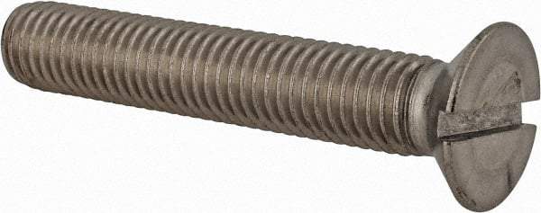 Value Collection - M12x1.75 Metric Coarse, 70mm OAL Slotted Drive Machine Screw - Flat Head, Grade 18-8 & A2 Stainless Steel, Uncoated, Without Washer - Benchmark Tooling