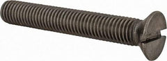 Value Collection - M12x1.75 Metric Coarse, 80mm OAL Slotted Drive Machine Screw - Flat Head, Grade 18-8 & A2 Stainless Steel, Uncoated, Without Washer - Benchmark Tooling