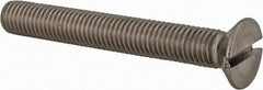 Value Collection - M12x1.75 Metric Coarse, 90mm OAL Slotted Drive Machine Screw - Flat Head, Grade 18-8 & A2 Stainless Steel, Uncoated, Without Washer - Benchmark Tooling