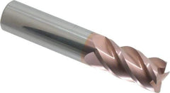 Accupro - 3/4", 4 Flute, Single End, Solid Carbide, 0.015" Corner Radius End Mill - 4" OAL, 40° Helix, Right Hand Flute, 1-1/2" LOC, Right Hand Cut - Benchmark Tooling