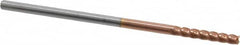 Accupro - 1/8", 3/4" LOC, 1/8" Shank Diam, 3" OAL, 4 Flute, Solid Carbide Square End Mill - Single End, TiCN Finish, Spiral Flute, 40° Helix, Centercutting, Right Hand Cut, Right Hand Flute - Benchmark Tooling