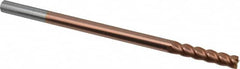 Accupro - 5/16", 1-1/2" LOC, 5/16" Shank Diam, 6" OAL, 4 Flute, Solid Carbide Square End Mill - Single End, TiCN Finish, Spiral Flute, 40° Helix, Centercutting, Right Hand Cut, Right Hand Flute - Benchmark Tooling